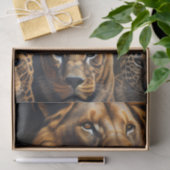 Papier Mousseline Tiger, feline family, unique cat tiger v3 (Cadeau)