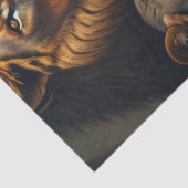 Papier Mousseline Tiger, feline family, unique cat tiger v3 (Détail)