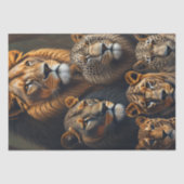 Papier Mousseline Tiger, feline family, unique cat tiger v3 (Recto)