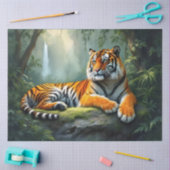 Papier Mousseline Tiger in the Jungle  (Artisanat)