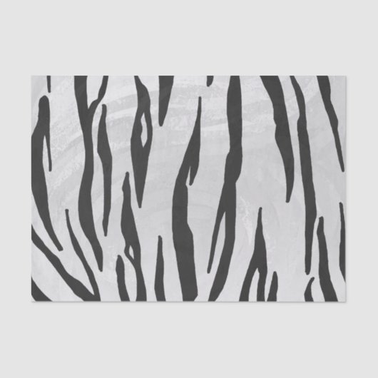 Papier Mousseline Tiger noir et blanc (Recto)