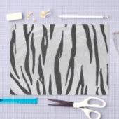 Papier Mousseline Tiger noir et blanc (Artisanat)