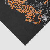 Papier Mousseline Tigers japonais style Art Arrière - plan noir (Détail)