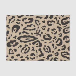 Papier Mousseline Tigre Brun Noir Léopard Imprimé Animal de Soirée