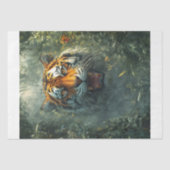 Papier Mousseline Tigre dans la jungle - Découpage - (Recto)