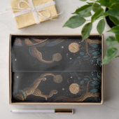 Papier Mousseline Tigre de Boho en arbre avec lune (Cadeau)