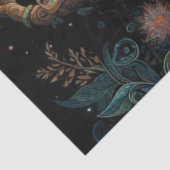 Papier Mousseline Tigre de Boho en arbre avec lune (Détail)