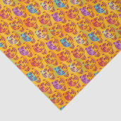 Papier Mousseline Tigre pattern on dark yellow (Détail)