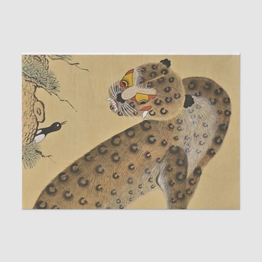 Papier Mousseline Tigre tacheté Minhwa avec pie (Recto)