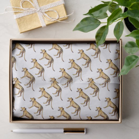 Papier Mousseline Tigre tasmanien, Thylacine (Cadeau)