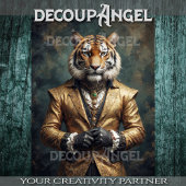 Papier Mousseline Tigre victorien -Découpage