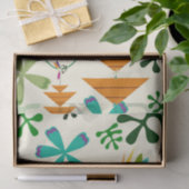 Papier Mousseline Tiki Birds Moderne Vintage Rétro Tropical (Cadeau)