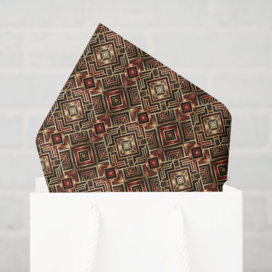 Papier Mousseline Tiled Art Deco pattern  (Sac cadeau)