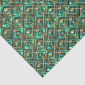 Papier Mousseline Tiled Art Deco pattern  (Détail)