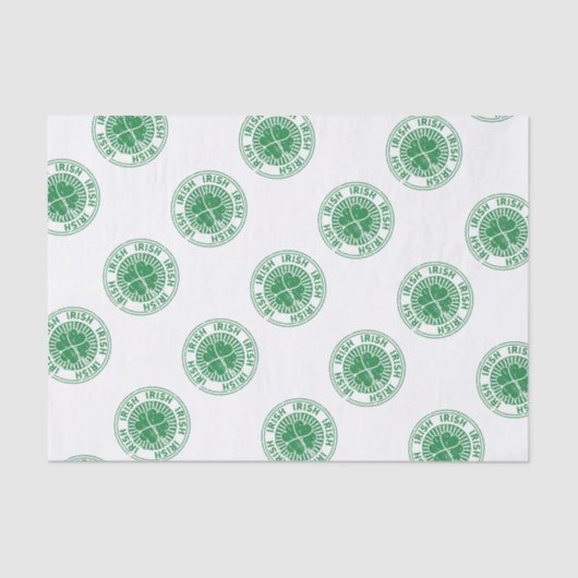 Papier Mousseline Timbre irlandais shamrock (Recto)