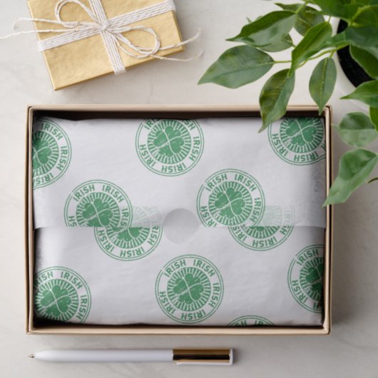 Papier Mousseline Timbre irlandais shamrock (Cadeau)