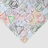 Papier Mousseline Timbres de voyage (Détail)