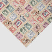 Papier Mousseline Timbres postaux (Détail)