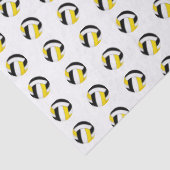 Papier Mousseline tiny black gold volleyballs pattern (Détail)