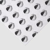 Papier Mousseline tiny black gray basketballs pattern (Détail)