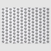 Papier Mousseline tiny black white volleyballs pattern (Recto)