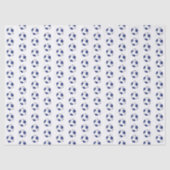 Papier Mousseline tiny blue white soccer balls pattern (Recto)