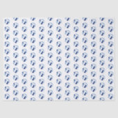 Papier Mousseline tiny blue white volleyballs pattern (Recto)