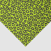 Papier Mousseline Tiny Fluorescent Lime Green Leopard Print (Détail)