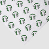 Papier Mousseline tiny green gray volleyballs pattern (Détail)