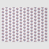 Papier Mousseline tiny maroon blue volleyballs pattern (Recto)