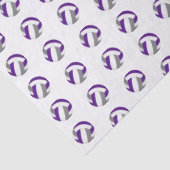 Papier Mousseline tiny purple gray volleyballs pattern (Détail)