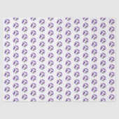 Papier Mousseline tiny purple gray volleyballs pattern (Recto)