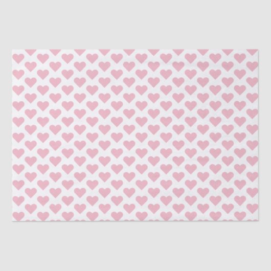 Papier Mousseline Tiny Rose Hearts Motif Tissu Papier (Recto)