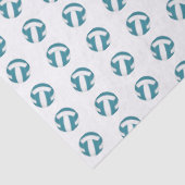 Papier Mousseline tiny teal white volleyballs pattern (Détail)