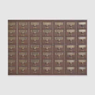 Papier Mousseline Tiroirs du catalogue de cartes de bibliothèque vin