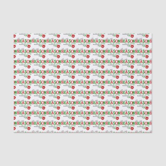 Papier Mousseline Tis Season Fa La La Tissue Paper (Recto)