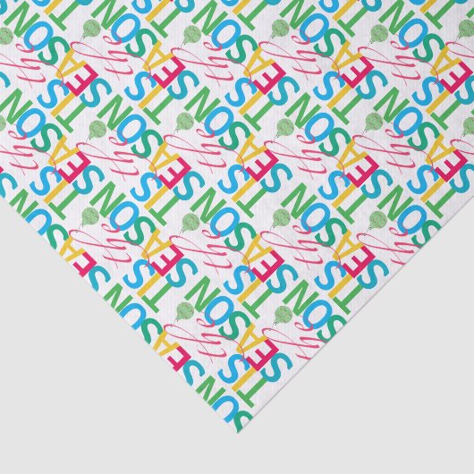 Papier Mousseline Tis the Season Holiday Tissue Paper (Détail)