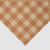 Papier Mousseline Tissu à damiers plaid marron classique (Détail)