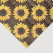 Papier Mousseline Tissu Brown de fleurs de soleil rustiques (Détail)