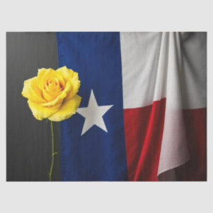 Papier Mousseline Tissu cadeau à Drapeau Jaune Rose et Texas