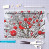 Papier Mousseline Tissu cadeau avec un oiseau cardinal (Artisanat)