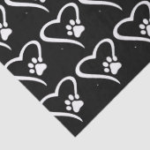 Papier Mousseline Tissu cardiaque Empreinte de patte (Détail)