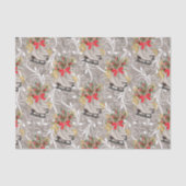 Papier Mousseline Tissu d'aquarelle de Noël (Recto)