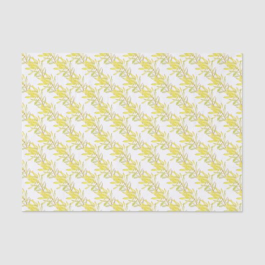 Papier Mousseline Tissu d'aquarelle de tulipe jaune (Recto)