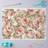Papier Mousseline Tissu de collage des Roses Vintages (Artisanat)