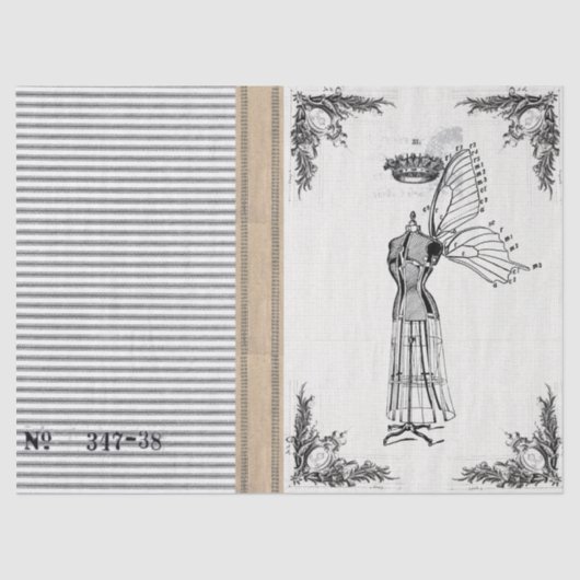 Papier Mousseline Tissu de coutil de fée de forme de robe de jute (Recto)