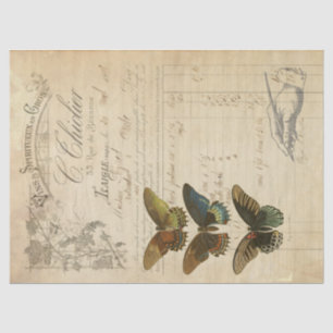 Papier Mousseline Tissu de Decoupage d'éphémères