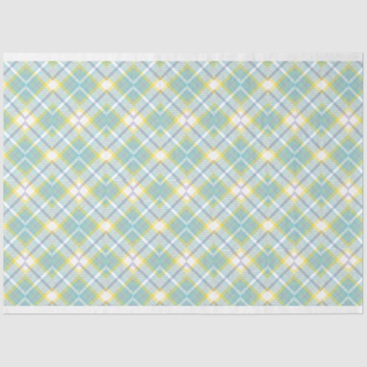 Papier Mousseline Tissu de découpage Pastel Plaid (Recto)