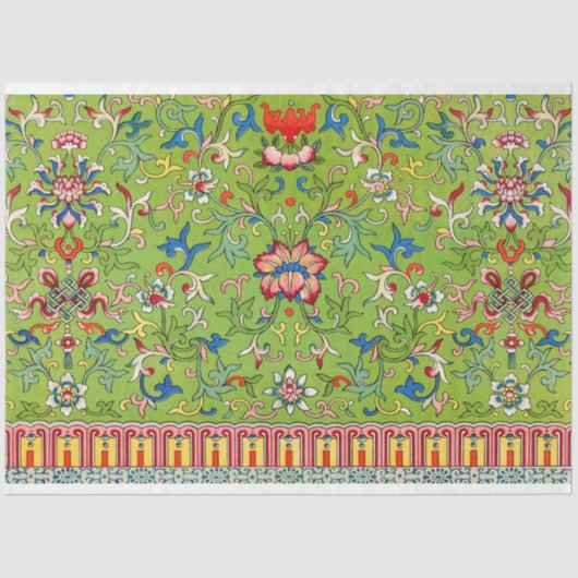 Papier Mousseline Tissu de découpage vert (Recto)