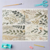 Papier Mousseline Tissu de Fern Collage par Elsie Lane (Artisanat)